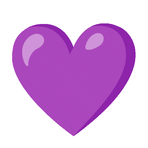 Image d'un Cœur violet qui bat